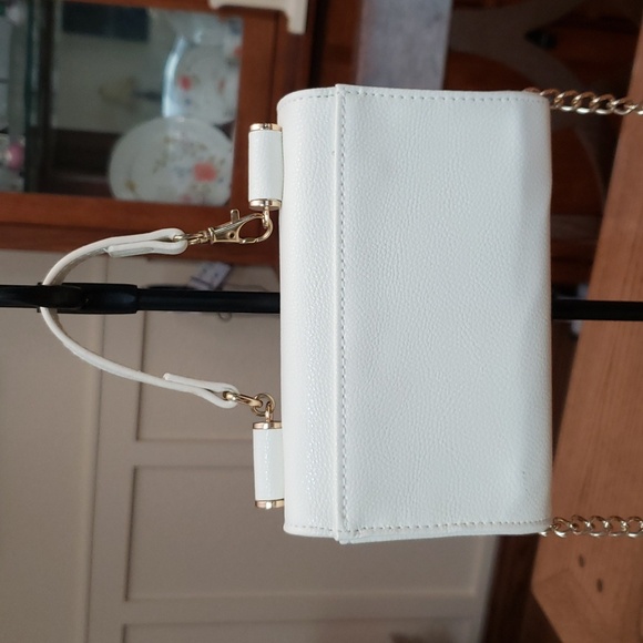 Lori Greiner Fashion Chain Crossbody Satchel Clutch. 5"x7" Winter White - Picture 4 of 8